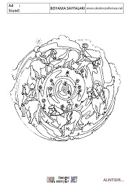 Mandala boyama sayfaları